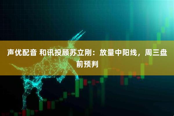 声优配音 和讯投顾苏立刚：放量中阳线，周三盘前预判