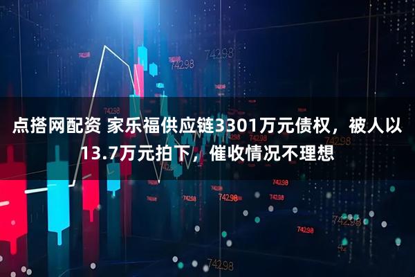 点搭网配资 家乐福供应链3301万元债权，被人以13.7万元拍下，催收情况不理想